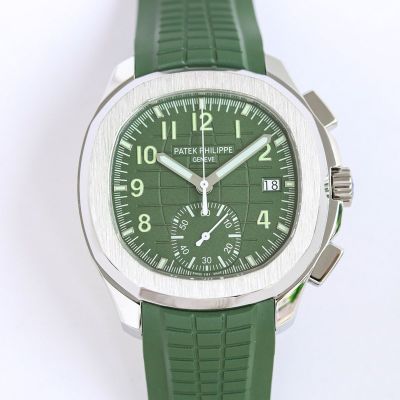 PATEK PHILIPPE tourbillon Aquanaut  Green Chronograph Flyback Dial Watch